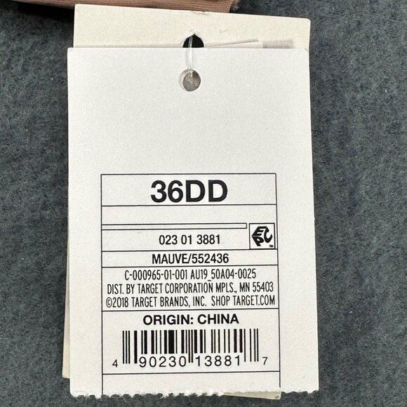 Auden Womens Size 36DD Nursing Bra Lightly Lined Wireless 2 Way Straps Mauve New - Picture 5 of 14